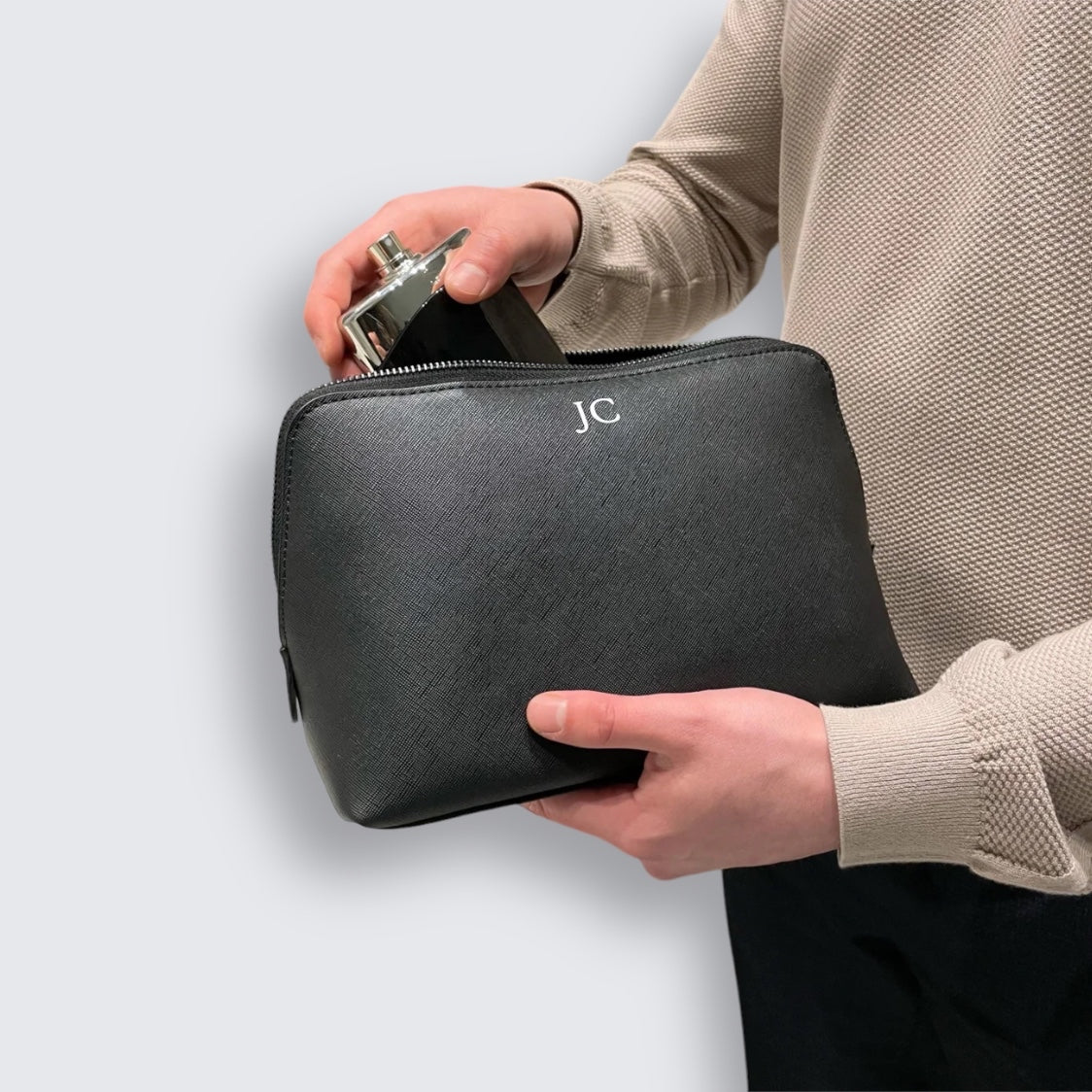 Mens Personalised Washbag With Roman Initials