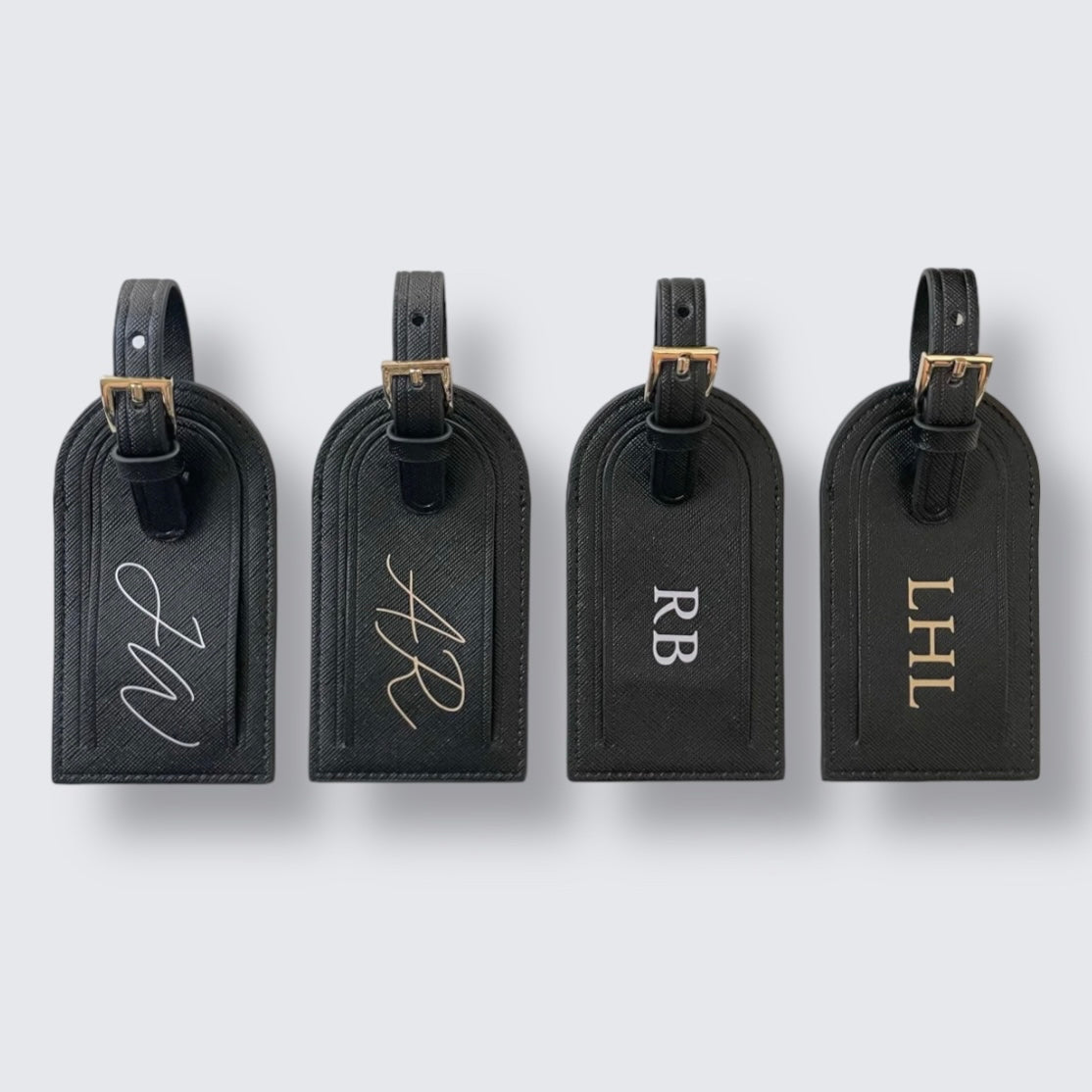 Personalised Luxury Black Luggage Tag