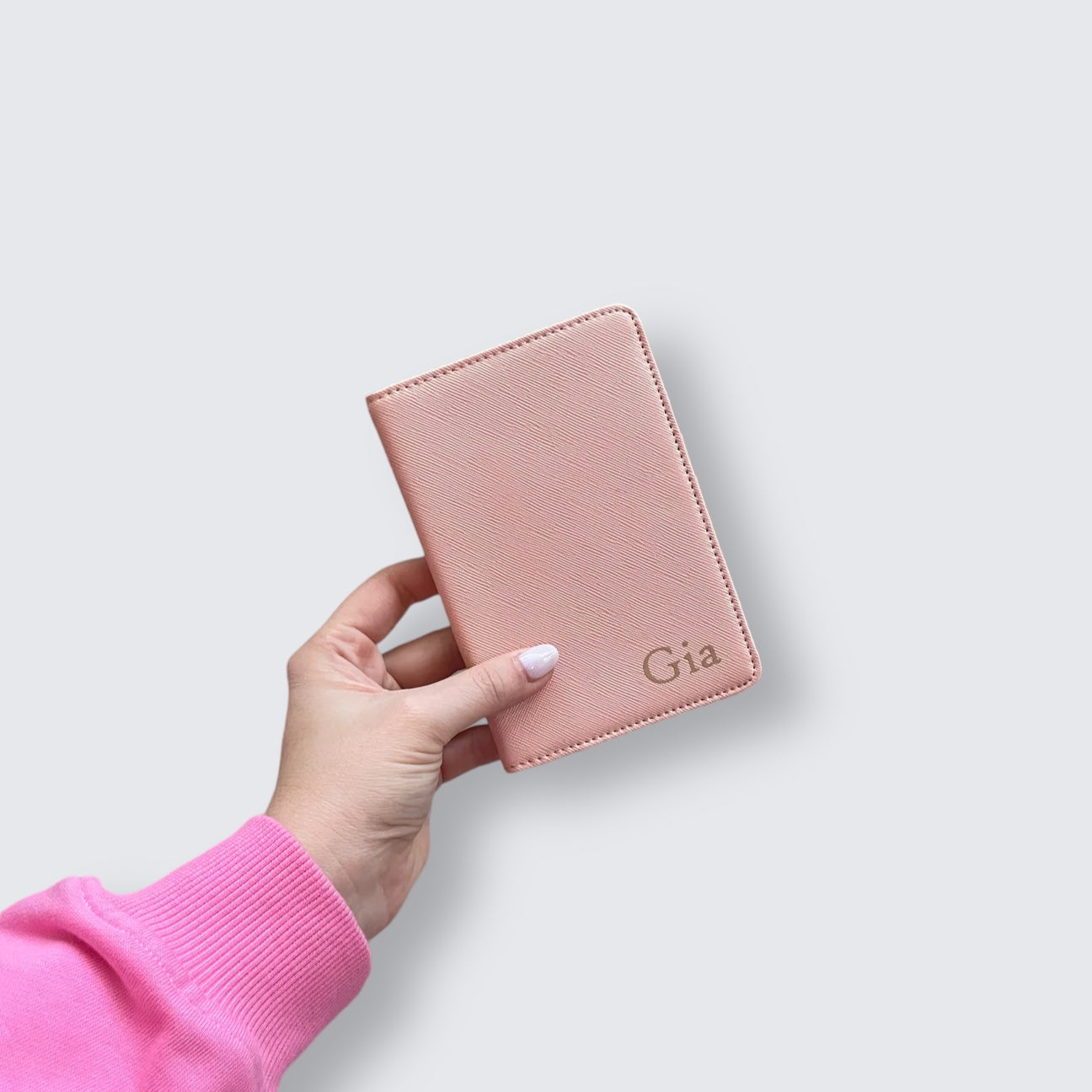 Women's Personalised Passport Cover - Black, White & Pink