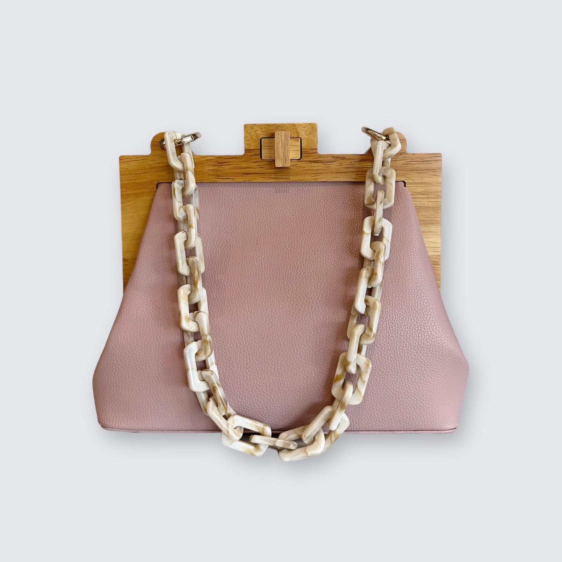 Pink Crossbody Bag With Removable Strap