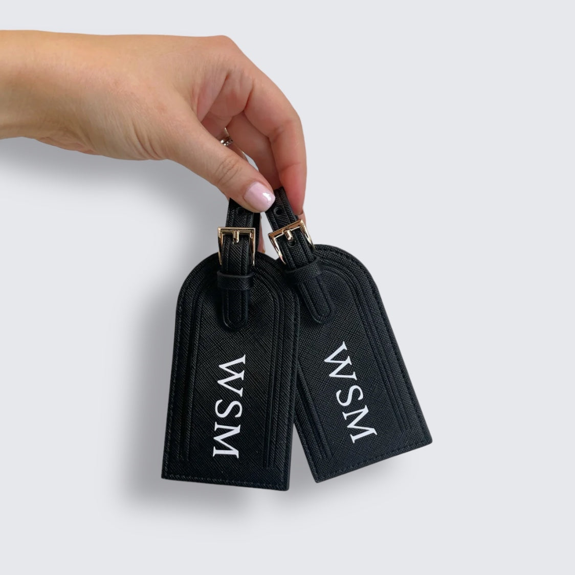 Personalised Luxury Black Luggage Tag