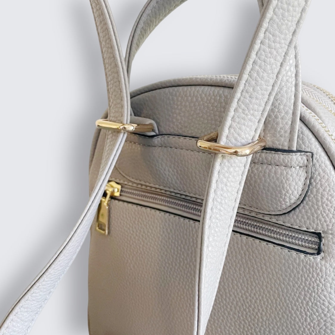 Personalised Vegan Leather Backpack With Initials