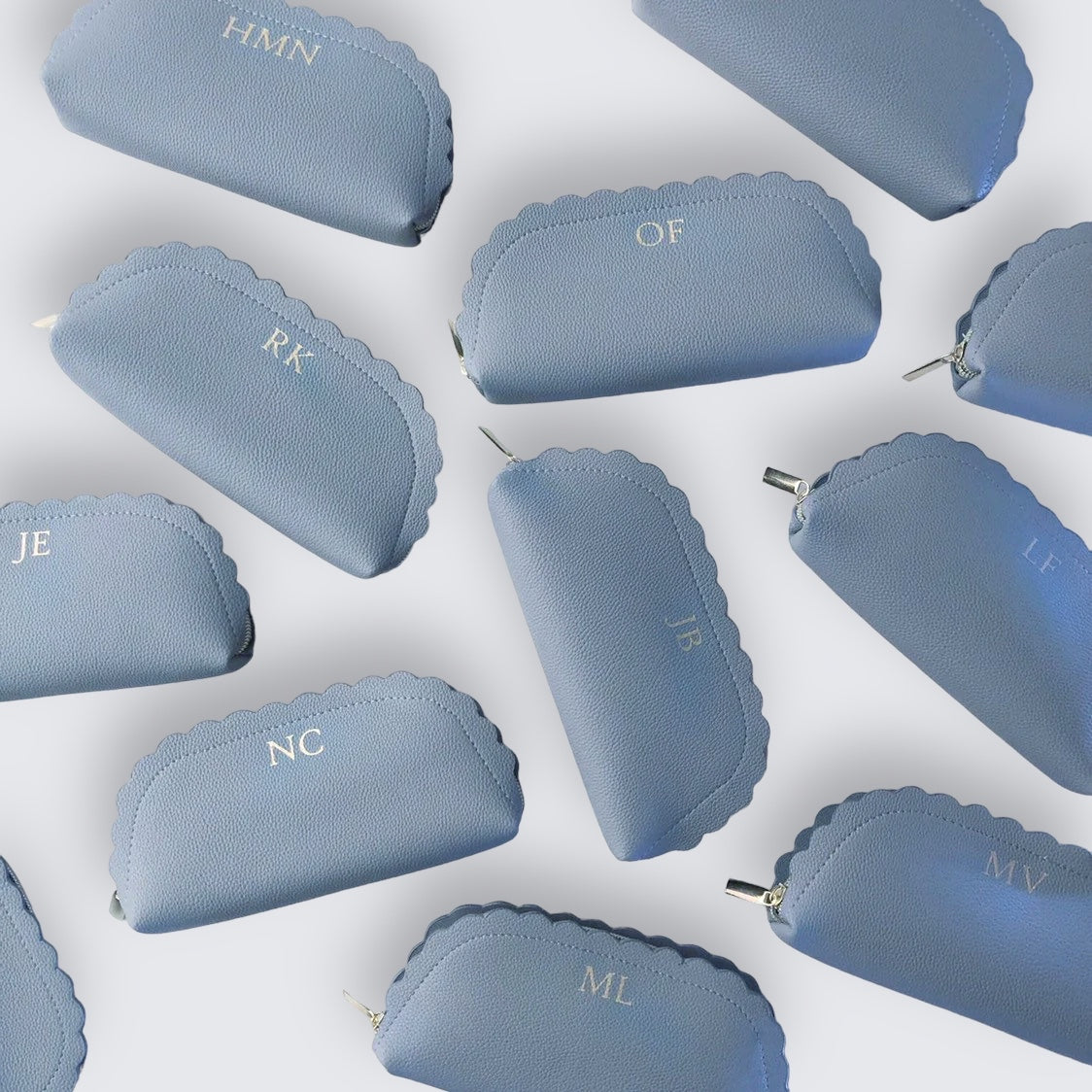 Personalised Scallop Edge Makeup Bag