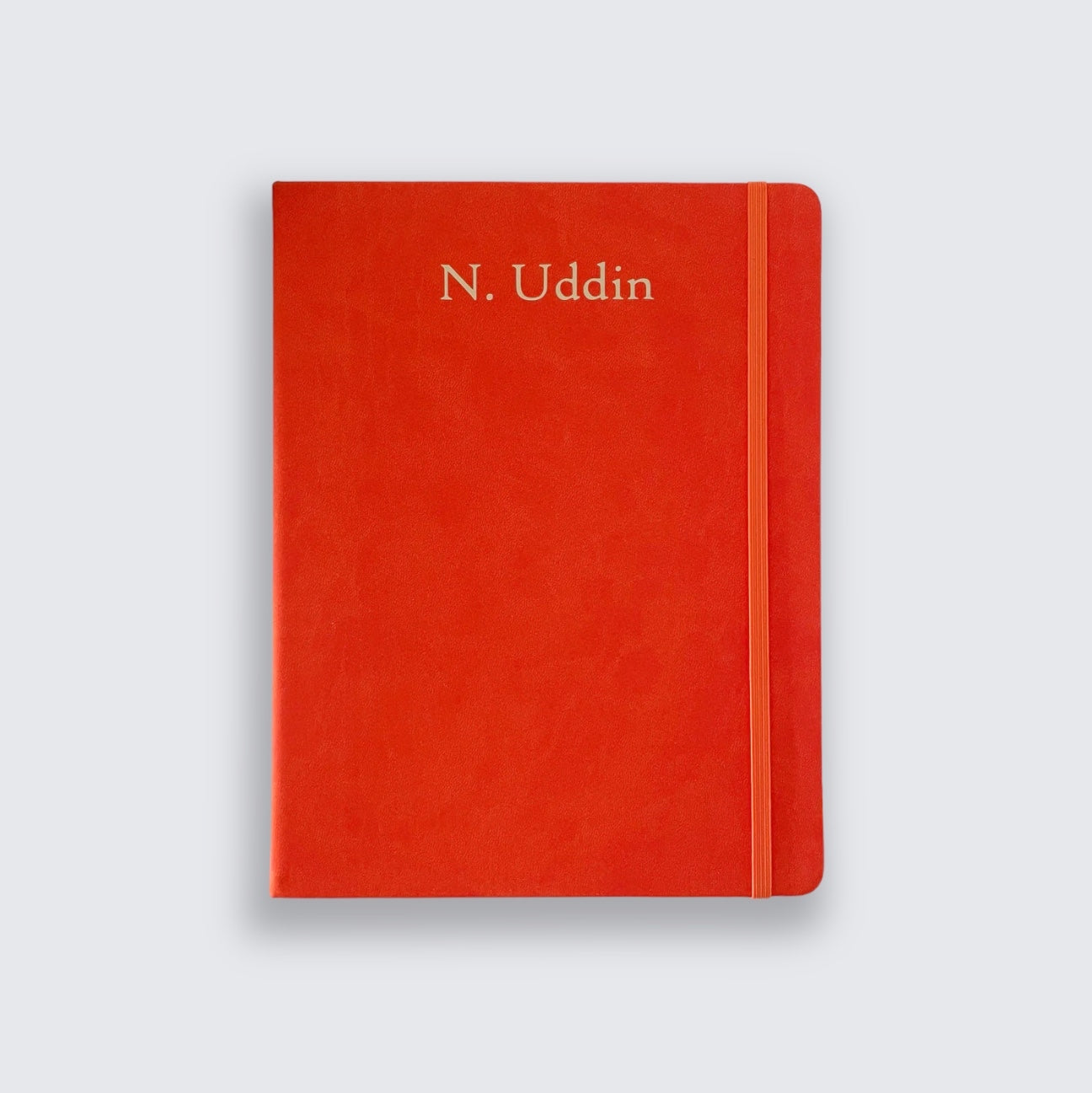 Personalised Lined Orange Notebook Gift