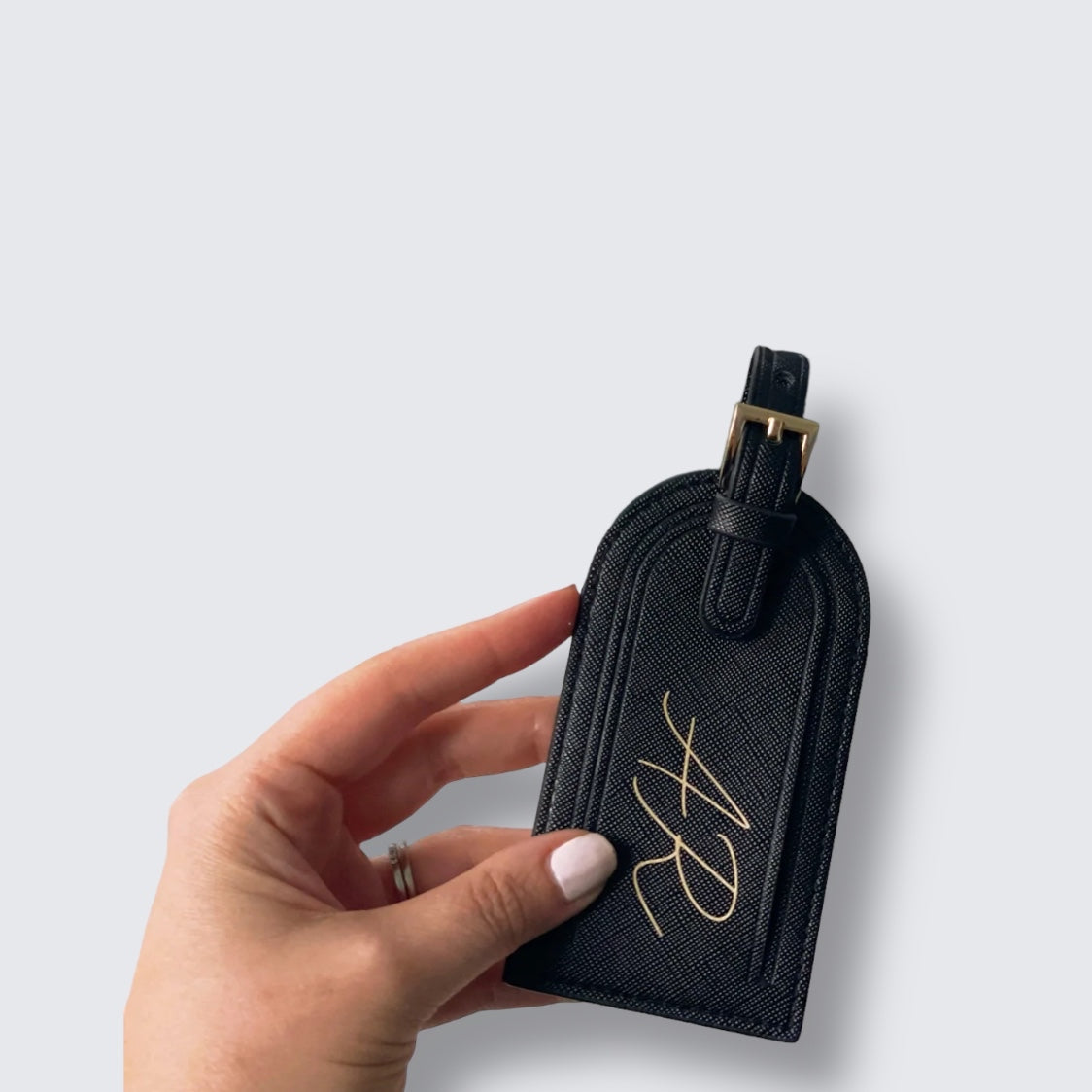 Personalised Luxury Black Luggage Tag