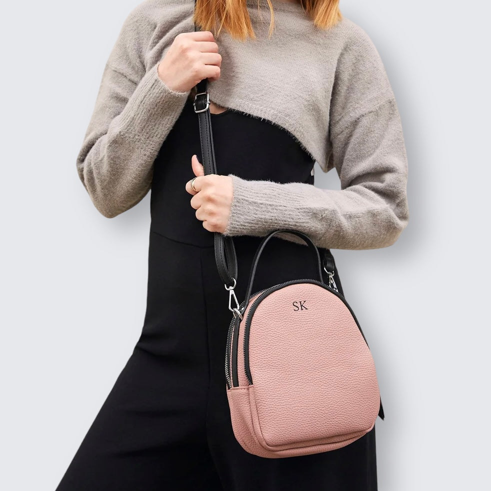 Personalised Pink Crossbody Bag With Initials