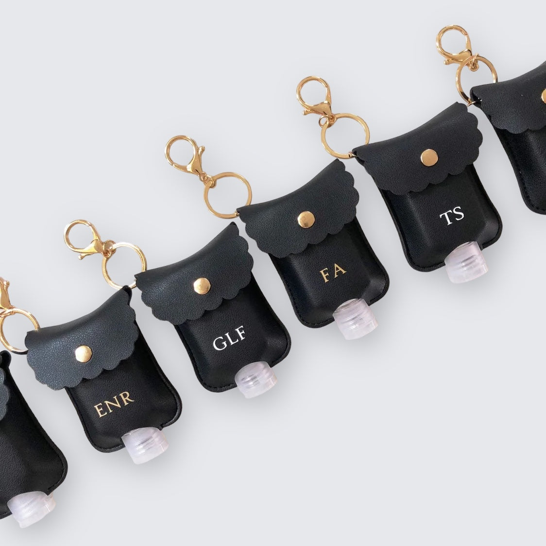 Personalised Scallop Hand Sanitiser Keyring