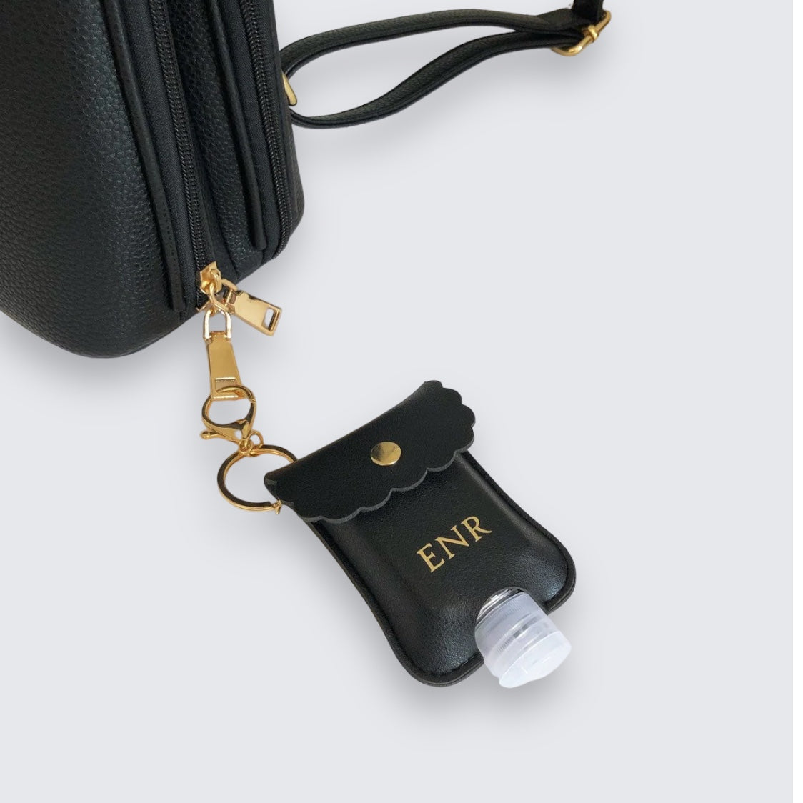 Personalised Scallop Hand Sanitiser Keyring