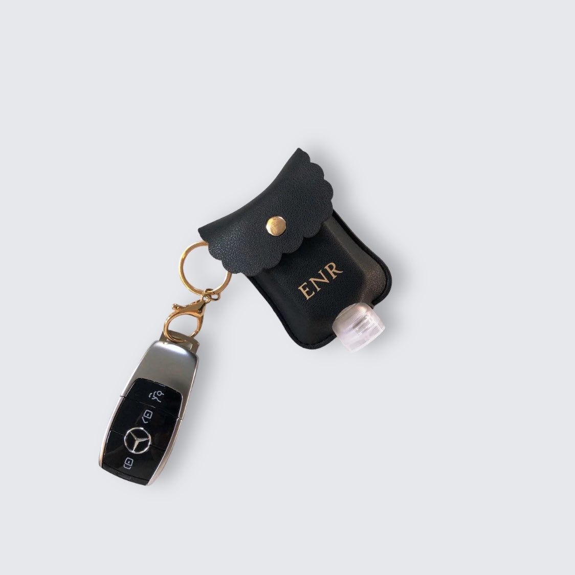 Personalised Scallop Hand Sanitiser Keyring