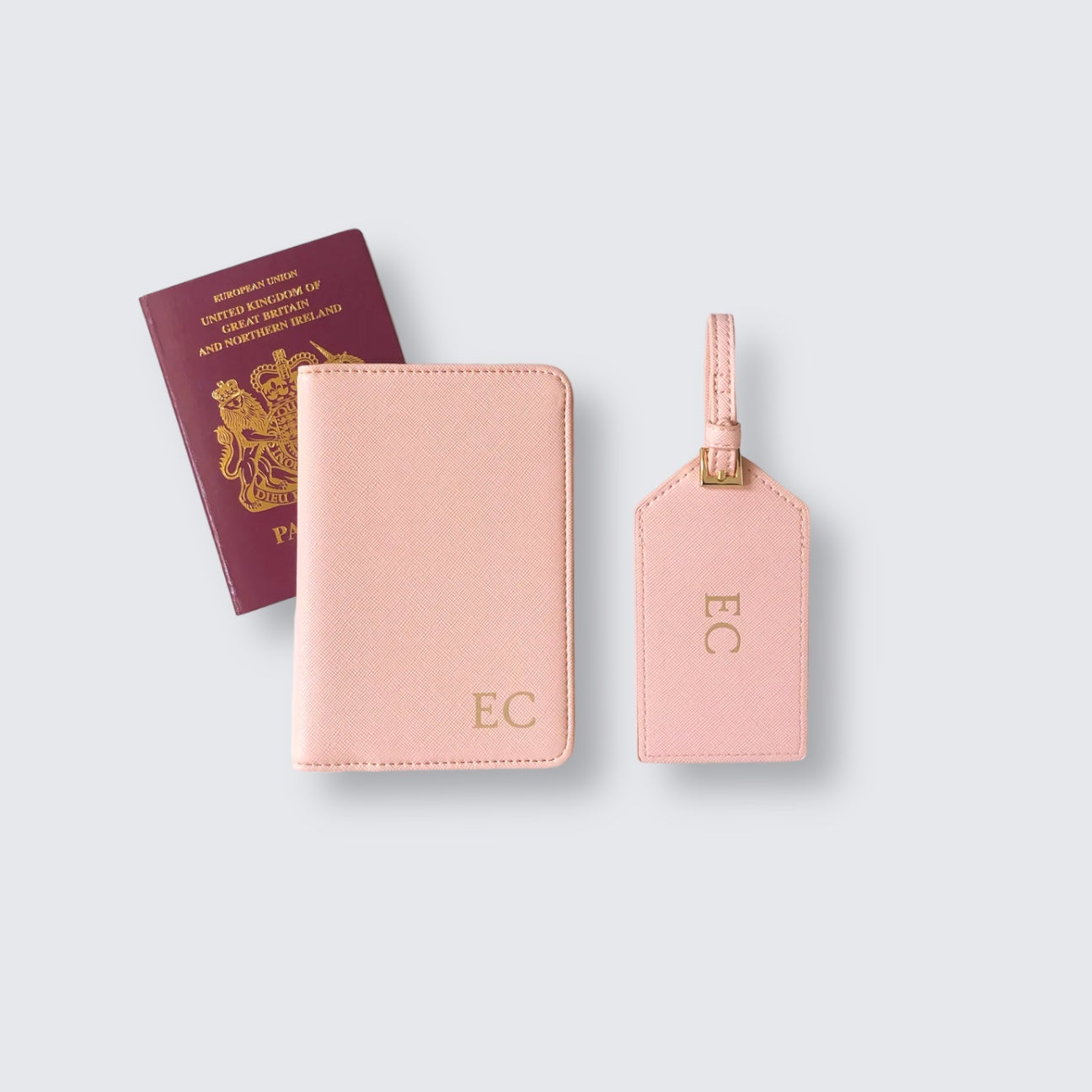 Personalised Pink or White Travel Set
