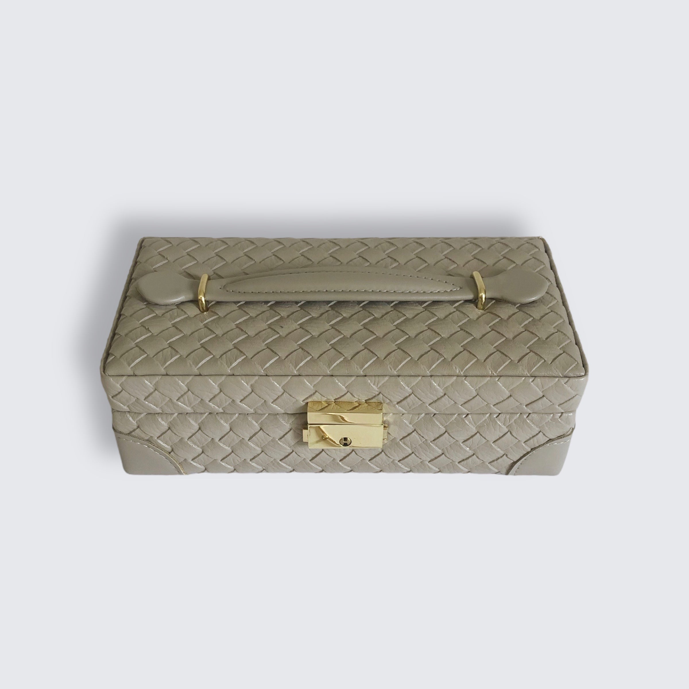 Woven Jewellery Box With Mirror