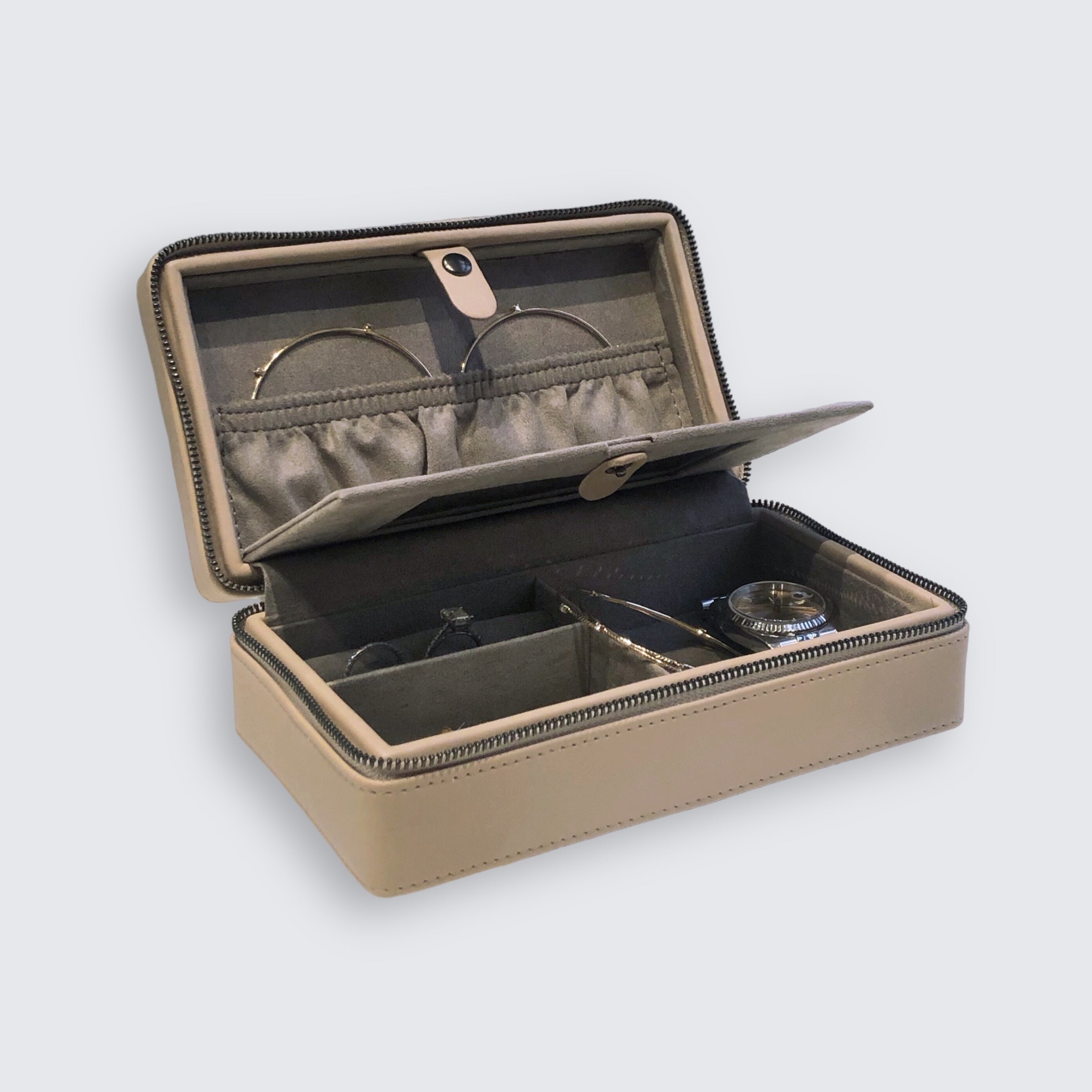 Quilted Jewellery Box With Mirror