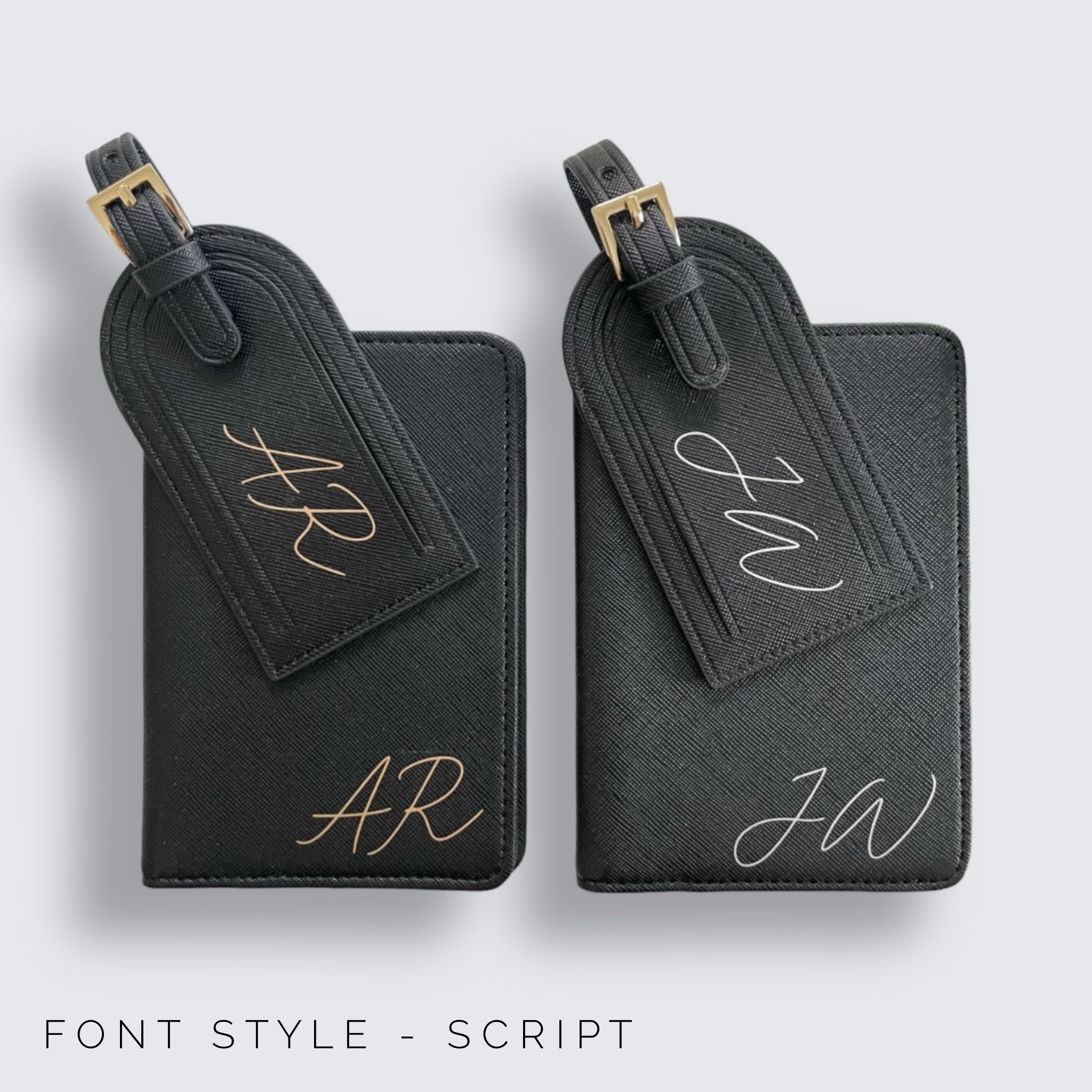 Personalised Black Travel Set