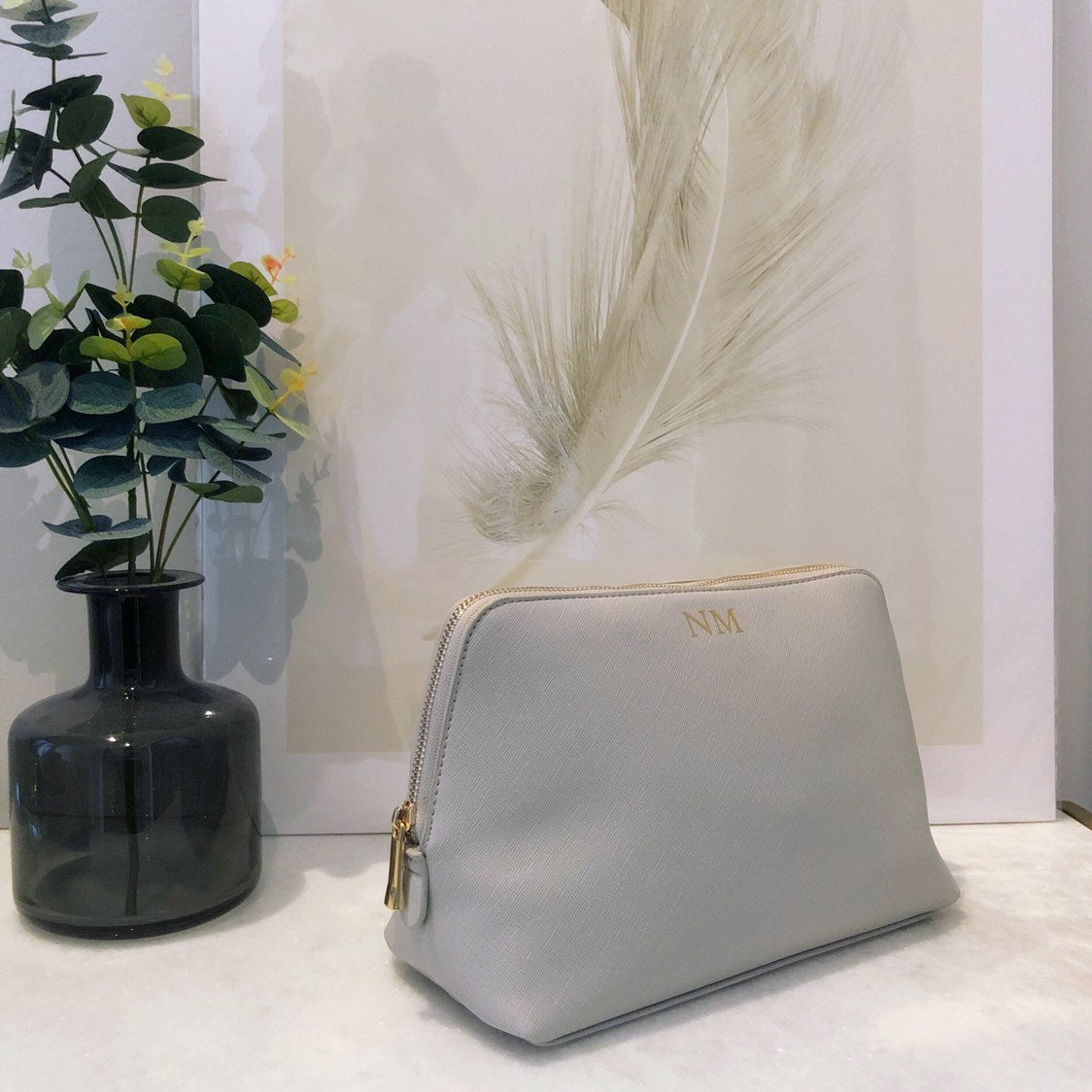 Personalised Makeup Bag With Roman Initials