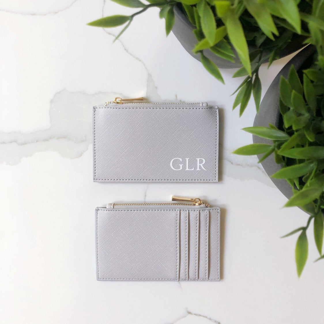 Personalised Black Wristlet Clutch Bag & Card Holder