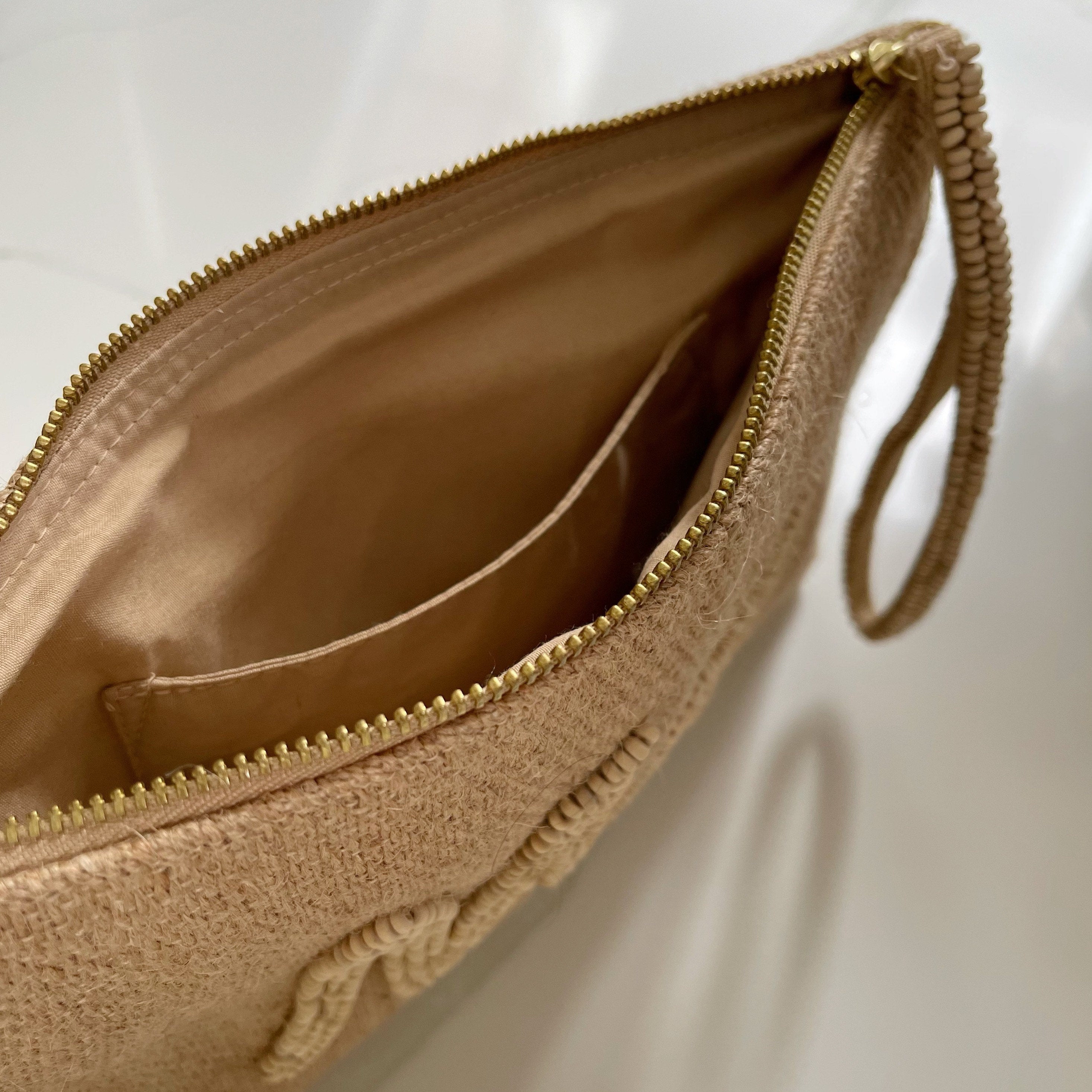 Hand Beaded Mrs Wristlet Clutch