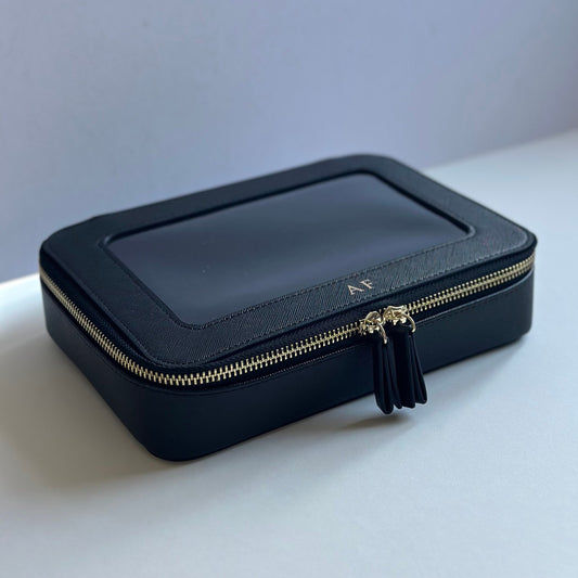 Transparent Double Zip Makeup Case
