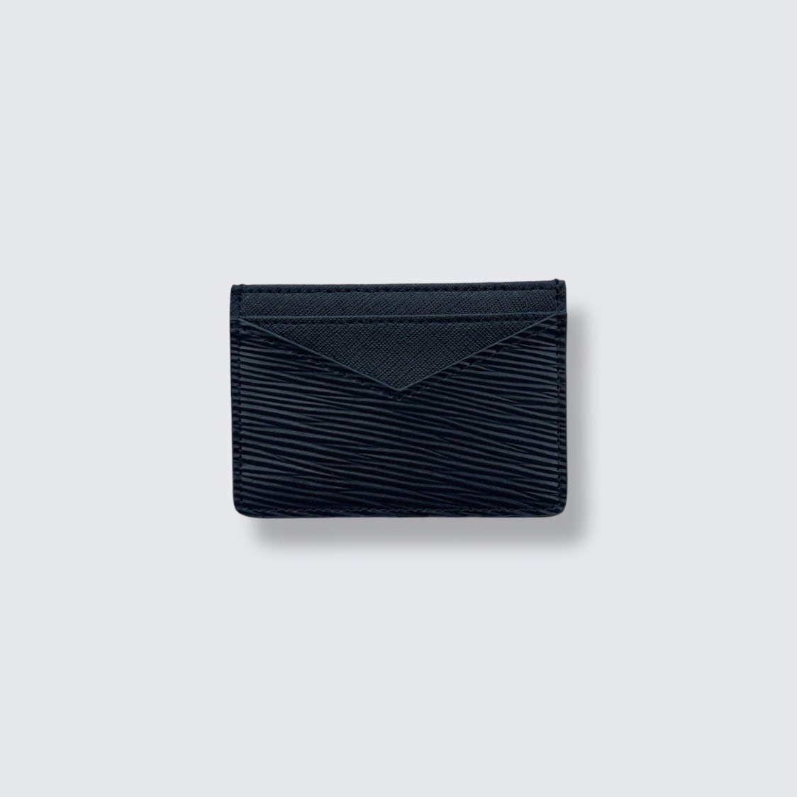 Personalised Leather Card Holder in Black