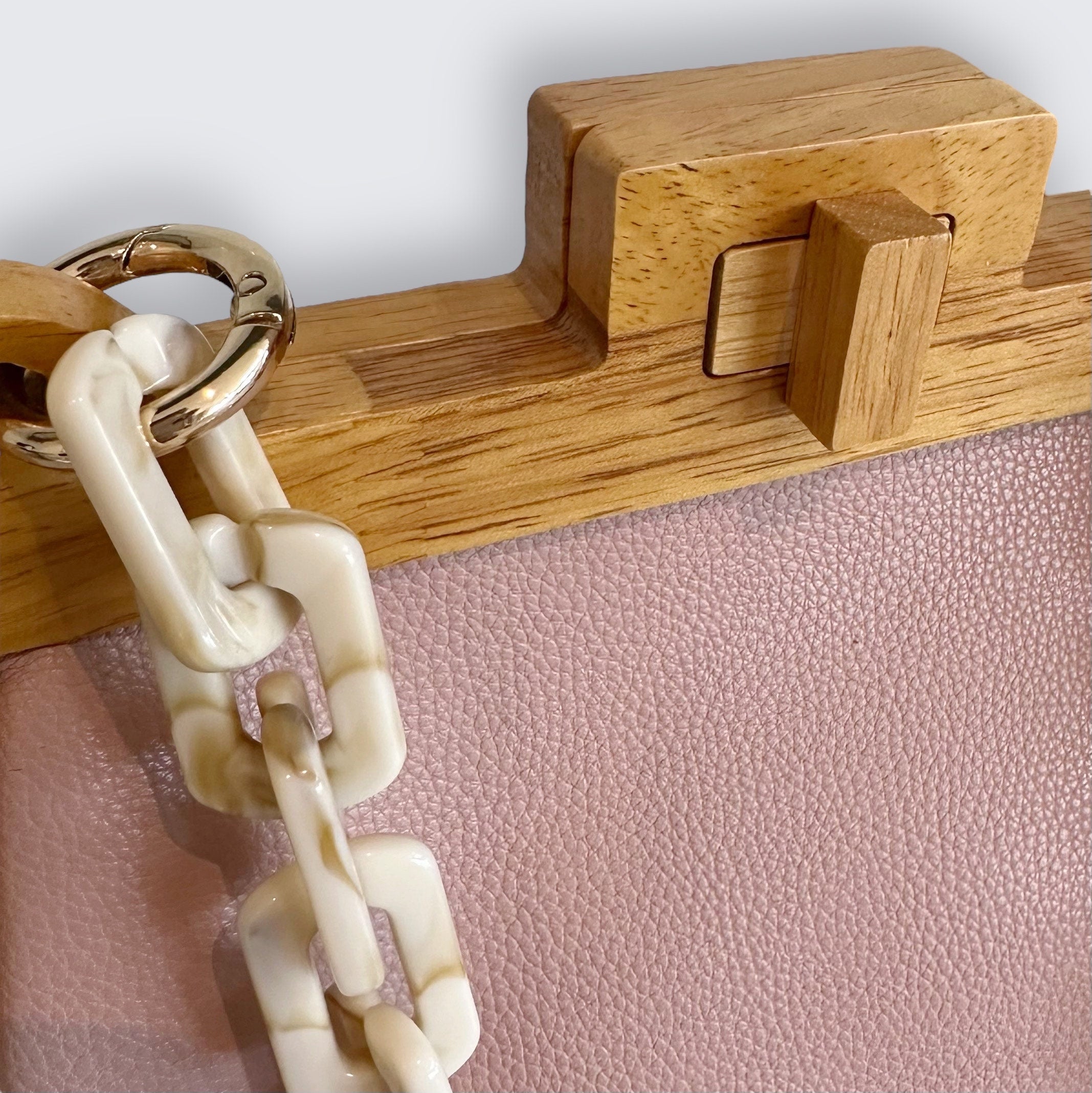 Pink Crossbody Bag With Removable Strap