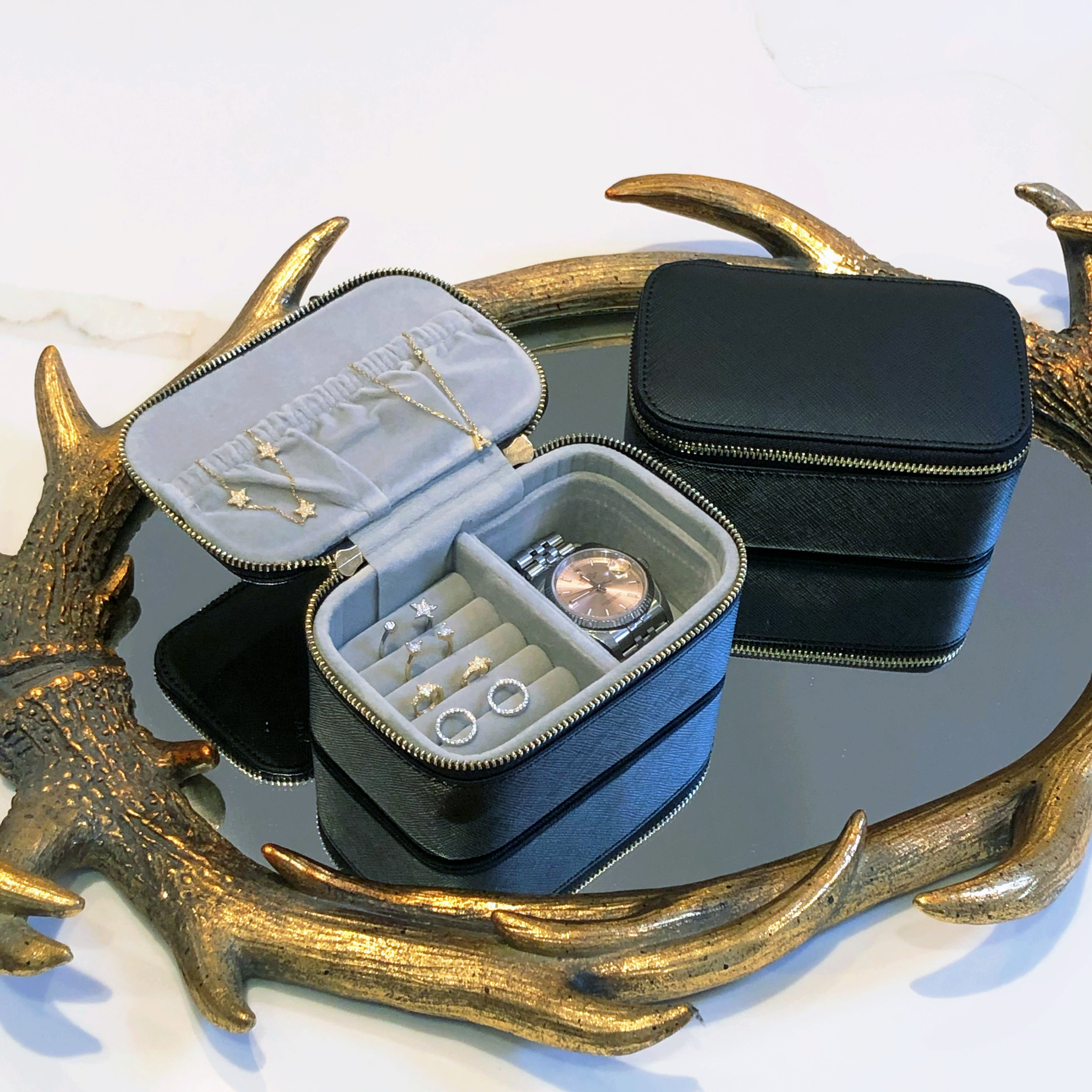 Personalised Classic Black Jewellery Box